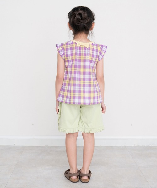 RAGMART（ラグマート）の「フレンチスリーブブラウス（シャツ/ブラウス・キッズ・ピンク/ネイビー/パープル・100cm/110cm/120cm/130cm）」の9枚目の写真