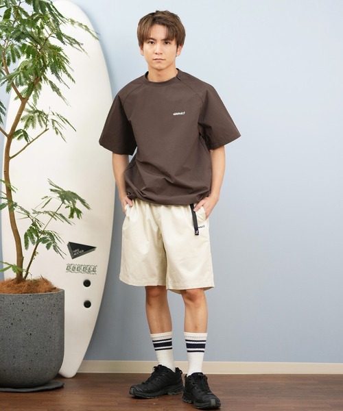 FCRB × GRAMICCI ハーフパンツ　ロゴ　コラボ　ベージュ　L FCRB × GRAMICCI ハーフパンツ ロゴ コラボ ベージュ L FCRB