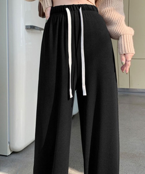 SallyLunn(サリーラン)の「ストレッチワイドパンツ(その他パンツ・レディース・ピンク/ブラック/アイボリー/ブルー/グレー・FREE/LARGE/MEDIUM)」の7枚目の写真