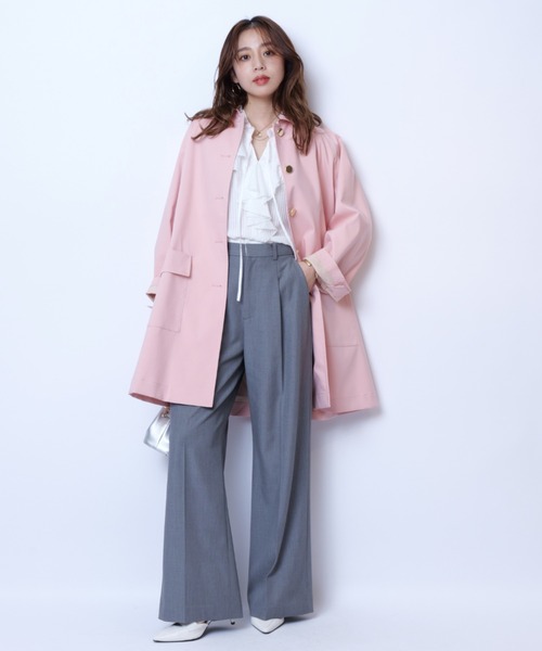 JUSGLITTY（ジャスグリッティー）の「シアーストライプラッフルブラウス（シャツ/ブラウス・レディース・ブラック/ホワイト・2/1）」の12枚目の写真