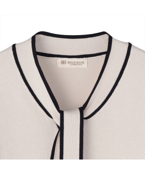 TOKYO SHIRTS（トウキョウシャツ）の「ボウタイ レディースニットプルオーバー（ニット/セーター・レディース・ネイビー/ブラック/ベージュ・M/L）」の16枚目の写真
