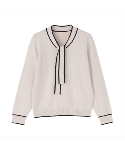 TOKYO SHIRTS（トウキョウシャツ）の「ボウタイ レディースニットプルオーバー（ニット/セーター・レディース・ネイビー/ブラック/ベージュ・M/L）」の14枚目の写真