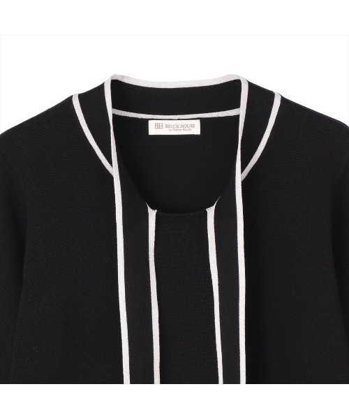 TOKYO SHIRTS（トウキョウシャツ）の「ボウタイ レディースニットプルオーバー（ニット/セーター・レディース・ネイビー/ブラック/ベージュ・M/L）」の9枚目の写真