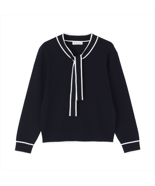 TOKYO SHIRTS（トウキョウシャツ）の「ボウタイ レディースニットプルオーバー（ニット/セーター・レディース・ネイビー/ブラック/ベージュ・M/L）」の22枚目の写真