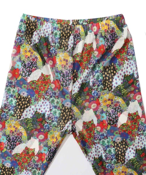 ScoLar（スカラー）の「151609：蝶花ネコとウサギ 3柄展開チュールレギンス（レギンス/スパッツ・レディース・ブラック/オフホワイト/グリーン・M）」の22枚目の写真