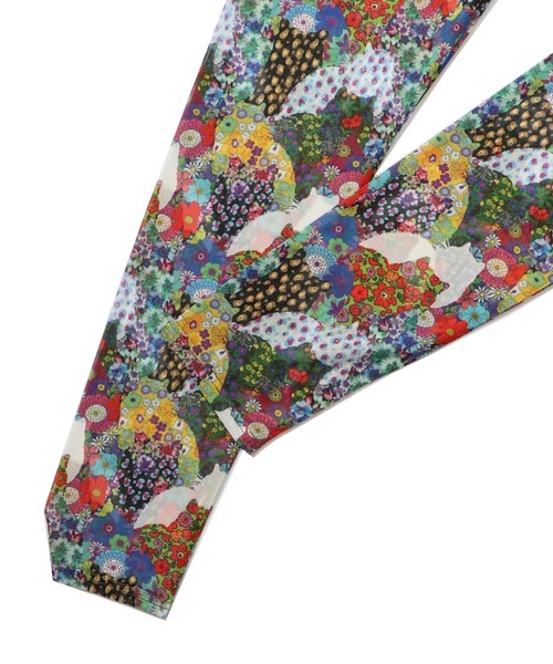 ScoLar（スカラー）の「151609：蝶花ネコとウサギ 3柄展開チュールレギンス（レギンス/スパッツ・レディース・ブラック/オフホワイト/グリーン・M）」の21枚目の写真