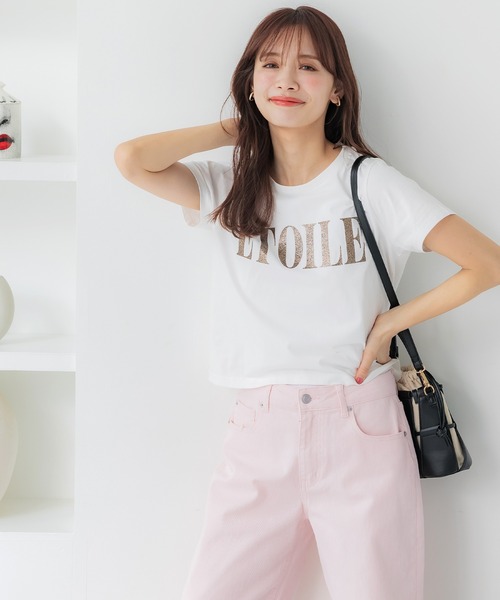 coca(coca)(コカ)の「カラーデニムセミワイドパンツ(デニムパンツ・レディース・ライトピンク/ライトベージュ・S/M/L)」の18枚目の写真
