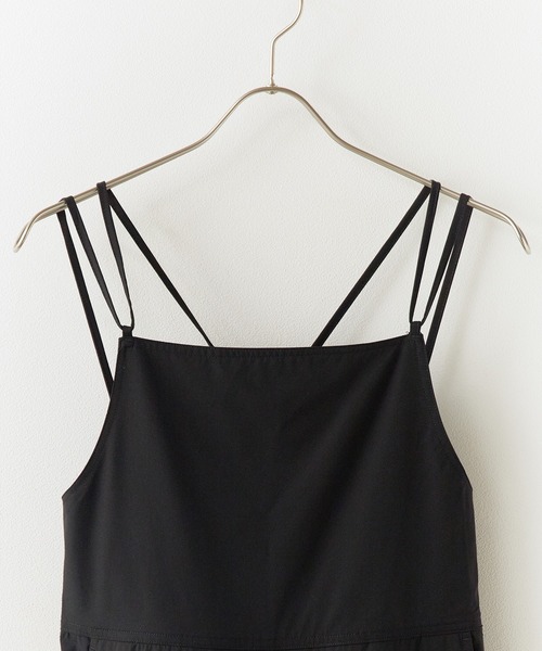 THOUSAND MILE（サウザンドマイル）の「THOUSAND MILE/サウザンドマイル CAMISOLE SALOPETTE サロペット（サロペット/オーバーオール・レディース・ベージュ/ブラック・FREE）」の7枚目の写真