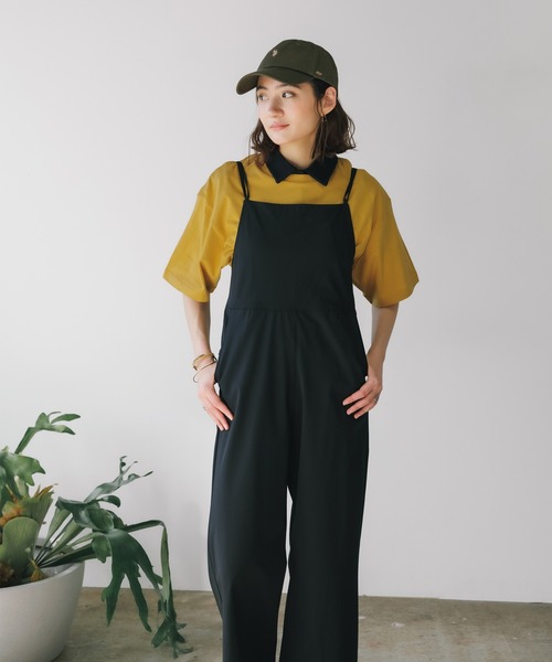 THOUSAND MILE（サウザンドマイル）の「THOUSAND MILE/サウザンドマイル CAMISOLE SALOPETTE サロペット（サロペット/オーバーオール・レディース・ベージュ/ブラック・FREE）」の16枚目の写真