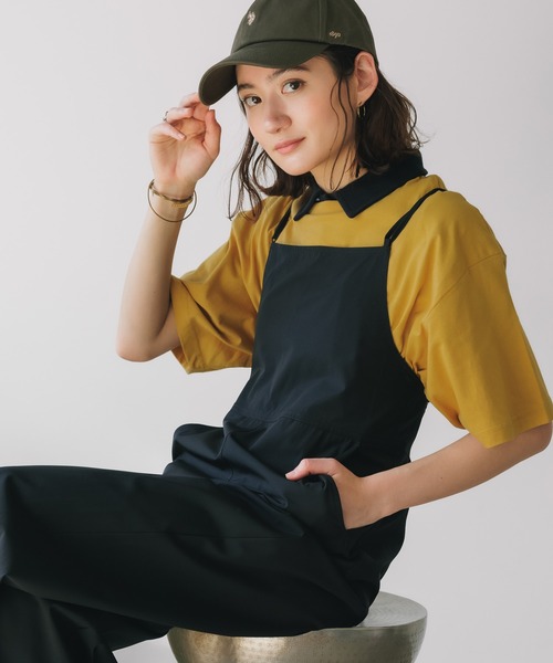 THOUSAND MILE サロペット 黒 THOUSAND MILE サロペット オーバーオール MILE/サウザンド