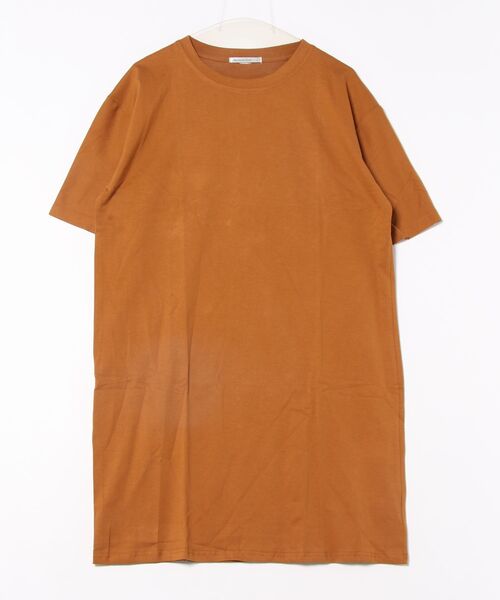 Asterellivi（アステレリビ）の「ゆったりTシャツワンピース（ワンピース・レディース・ブラウン/ホワイト/ブラック/キャメル・FREE）」の11枚目の写真