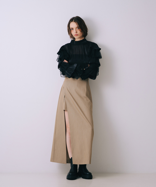SELFIST(セルフィスト)の「【nonno掲載】ショートパンツ付きスリットロングスカート 夏服 オールシーズン タイトスカート ハイウエスト(スカート・レディース・ブラウン/ブラック/ベージュ・38/36)」の17枚目の写真