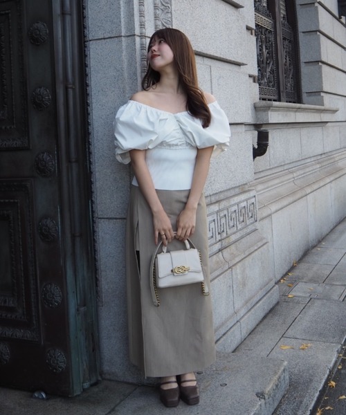 SELFIST(セルフィスト)の「【nonno掲載】ショートパンツ付きスリットロングスカート 夏服 オールシーズン タイトスカート ハイウエスト(スカート・レディース・ブラウン/ブラック/ベージュ・38/36)」の4枚目の写真