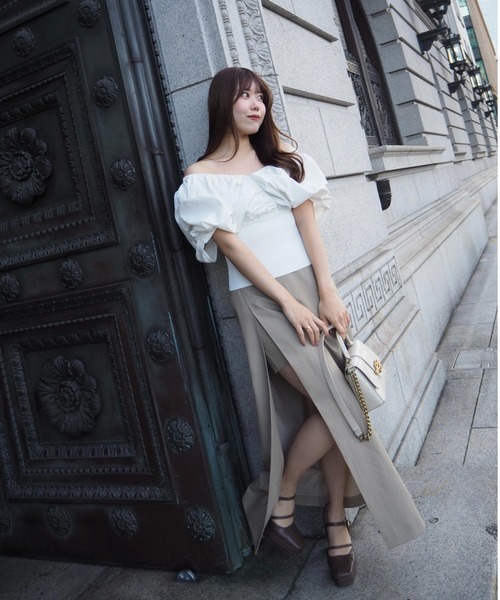 SELFIST(セルフィスト)の「【nonno掲載】ショートパンツ付きスリットロングスカート 夏服 オールシーズン タイトスカート ハイウエスト(スカート・レディース・ブラウン/ブラック/ベージュ・38/36)」の6枚目の写真