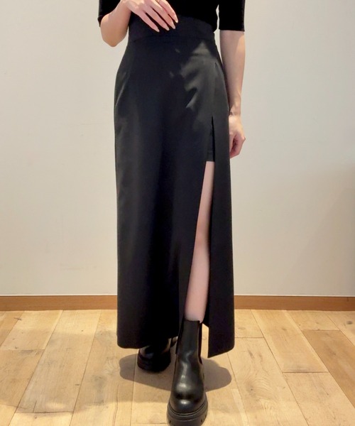 SELFIST(セルフィスト)の「【nonno掲載】ショートパンツ付きスリットロングスカート 夏服 オールシーズン タイトスカート ハイウエスト(スカート・レディース・ブラウン/ブラック/ベージュ・38/36)」の15枚目の写真