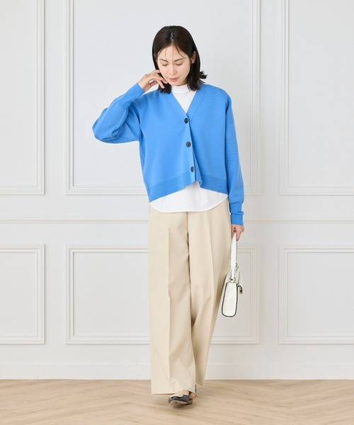 INED（イネド）の「TCストレッチ スムースカーディガン（カーディガン/ボレロ・レディース・ベージュ/オフホワイト/ブルー・9号）」の19枚目の写真