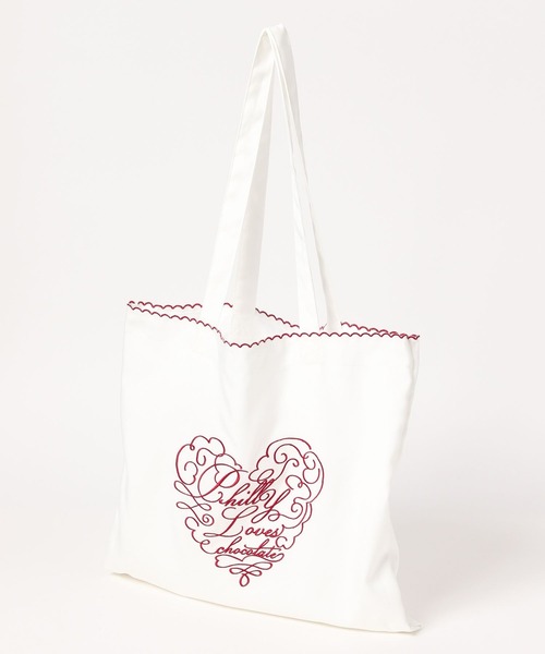 Heather（ヘザー）の「【Philly chocolate×Heather】トートBAG　320332（トートバッグ・レディース・ブラック/レッド・ONE SIZE）」の3枚目の写真
