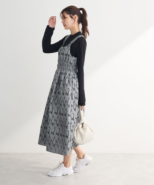 Sugar spoon（シュガースプーン）の「・SUGAR SPOON ジャカードジャンスカ（ジャンパースカート・レディース・アイボリー/グレー/サックスブルー/ブラック・FREE）」の10枚目の写真