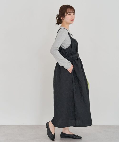 Sugar spoon（シュガースプーン）の「・SUGAR SPOON ジャカードジャンスカ（ジャンパースカート・レディース・アイボリー/グレー/サックスブルー/ブラック・FREE）」の19枚目の写真