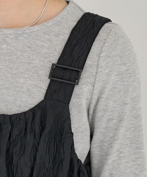 Sugar spoon（シュガースプーン）の「・SUGAR SPOON ジャカードジャンスカ（ジャンパースカート・レディース・アイボリー/グレー/サックスブルー/ブラック・FREE）」の22枚目の写真