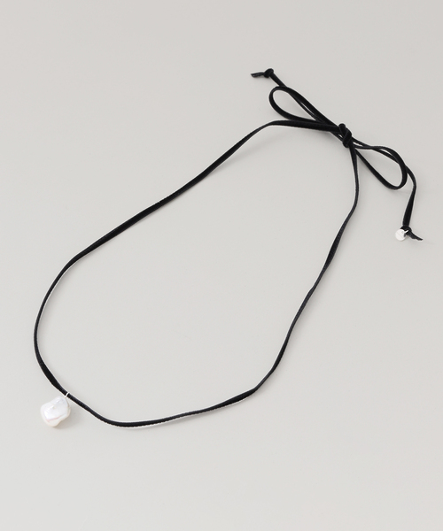 La TOTALITE（ラトータリテ）の「【ル ボンボン/LES BONBON】liberty pearl necklace（ネックレス・レディース・ブラック/チャコールグレー・FREE）」の14枚目の写真