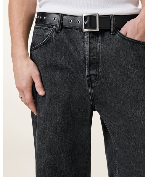 ALLSAINTS（オールセインツ）の「CASSIAN STUDDED LEATHER BELT | CASSIAN スタッズド レザー ベルト（ベルト・メンズ・ブラック・28/30/32）」の2枚目の写真