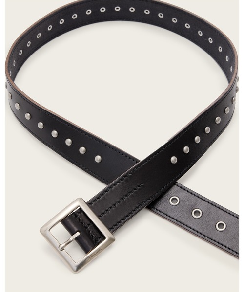 ALLSAINTS（オールセインツ）の「CASSIAN STUDDED LEATHER BELT | CASSIAN スタッズド レザー ベルト（ベルト・メンズ・ブラック・28/30/32）」の5枚目の写真