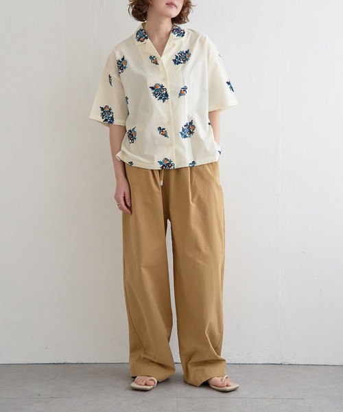 notch.（ノッチ）の「【 notch. by yui 】エンブロイダリーオープンカラーシャツ（シャツ/ブラウス・レディース・ブルー/オフホワイト/イエロー/ブラウン・M）」の17枚目の写真