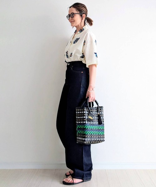 notch.（ノッチ）の「【 notch. by yui 】エンブロイダリーオープンカラーシャツ（シャツ/ブラウス・レディース・ブルー/オフホワイト/イエロー/ブラウン・M）」の11枚目の写真