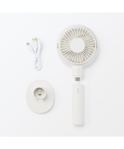無印良品(ムジルシリョウヒン)の「角度が変えられる充電式ハンディファン(生活家電・メンズ・ピンク/ホワイト/グレー・FREE)」の9枚目の写真