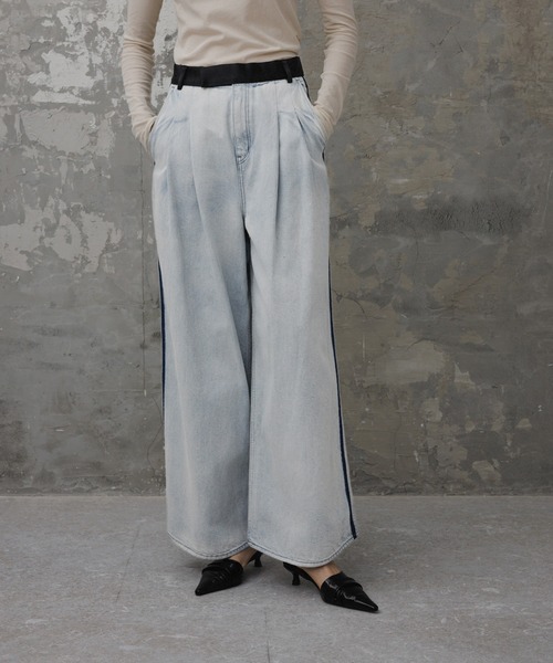 【EMOELLE】・【サステナブル】ドレスデニムパンツ アダムエロペ 38 EMOELLE】・【サステナブル】ドレスデニムパンツ（デニムパンツ