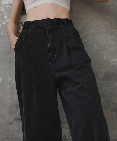 EMOELLE】・【サステナブル】ドレスデニムパンツ（デニムパンツ
