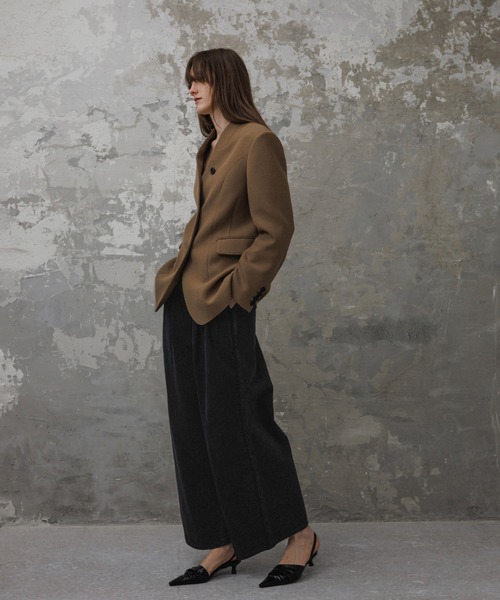 ADAM ET ROPE'（アダムエロペ）の「【EMOELLE】・【サステナブル】ドレスデニムパンツ（デニムパンツ・レディース・ブラック系その他/サックスブルー/ブラック系その他3・38/36/34）」の16枚目の写真