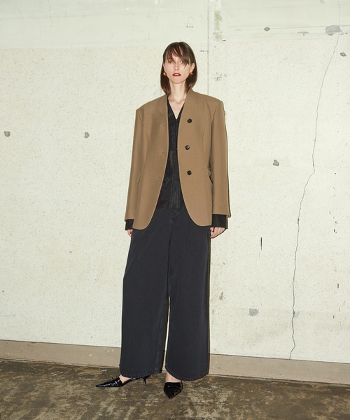 ADAM ET ROPE'（アダムエロペ）の「【EMOELLE】・【サステナブル】ドレスデニムパンツ（デニムパンツ・レディース・ブラック系その他/サックスブルー/ブラック系その他3・38/36/34）」の20枚目の写真