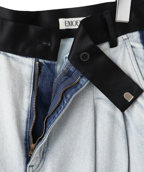 OHIME様【✨極美品✨】アダムエロペ　EMOELLE ドレスデニムパンツ 38 EMOELLE】・【サステナブル】ドレスデニムパンツ（デニムパンツ