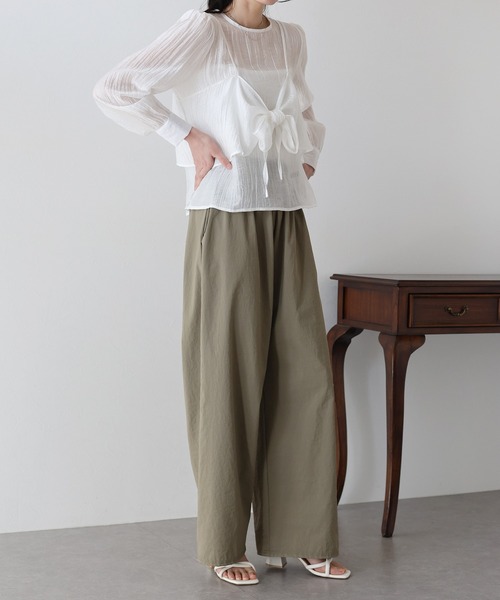 BLUEEAST（ブルーイースト）の「ナイロンパンツ（カーゴパンツ・レディース・ベージュ/グリーン/ブラック/カーキ・MEDIUM）」の4枚目の写真