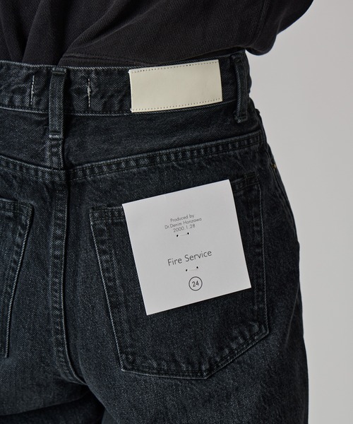 fireservice（ファイヤーサービス）の「【 Fire Service / ファイヤーサービス 】　HIGHRISE STRAIGHT DENIM / ハイライズ ストレートデニム（デニムパンツ・レディース・ブラック・23/24/25/26/27/28）」の5枚目の写真