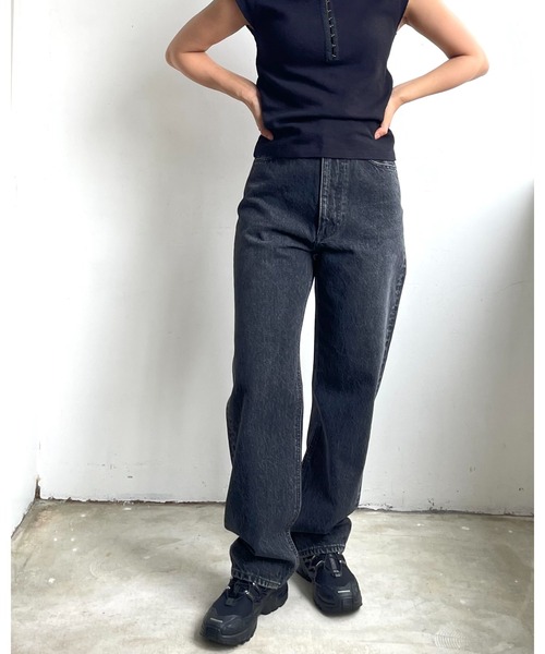 fireservice（ファイヤーサービス）の「【 Fire Service / ファイヤーサービス 】　HIGHRISE STRAIGHT DENIM / ハイライズ ストレートデニム（デニムパンツ・レディース・ブラック・23/24/25/26/27/28）」の8枚目の写真