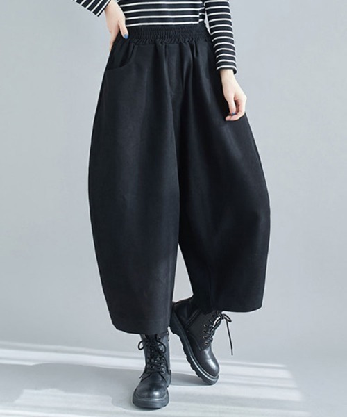 SallyLunn(サリーラン)の「ワイドコクーンパンツ(その他パンツ・レディース・ブラック/アイボリー/ブルー・MEDIUM/LARGE)」の7枚目の写真