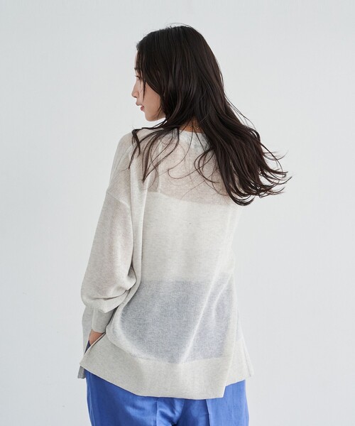 coen(コーエン)の「サラコカタアゼVネックニットカーディガン(カーディガン/ボレロ・レディース・ライトグレー/コバルトブルー/モカ/ダークグレー・FREE)」の7枚目の写真