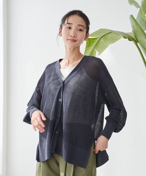 coen(コーエン)の「サラコカタアゼVネックニットカーディガン(カーディガン/ボレロ・レディース・ライトグレー/コバルトブルー/モカ/ダークグレー・FREE)」の11枚目の写真