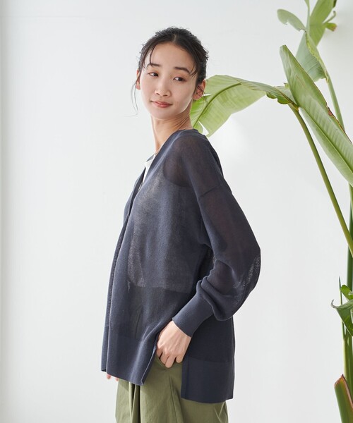 coen(コーエン)の「サラコカタアゼVネックニットカーディガン(カーディガン/ボレロ・レディース・ライトグレー/コバルトブルー/モカ/ダークグレー・FREE)」の13枚目の写真