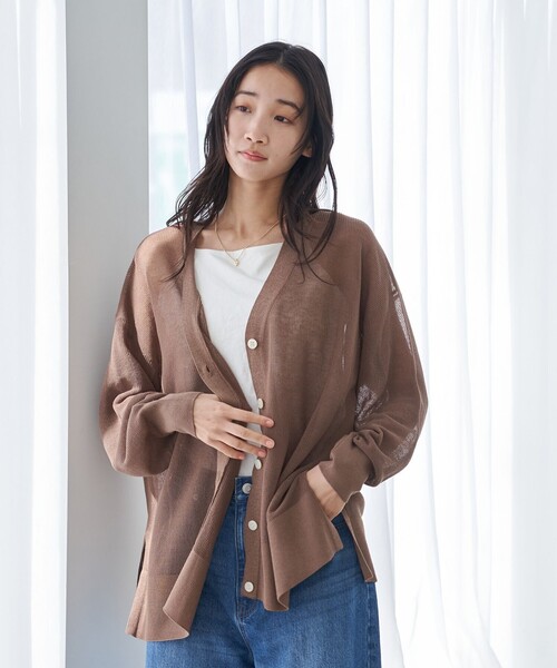 coen(コーエン)の「サラコカタアゼVネックニットカーディガン(カーディガン/ボレロ・レディース・ライトグレー/コバルトブルー/モカ/ダークグレー・FREE)」の18枚目の写真