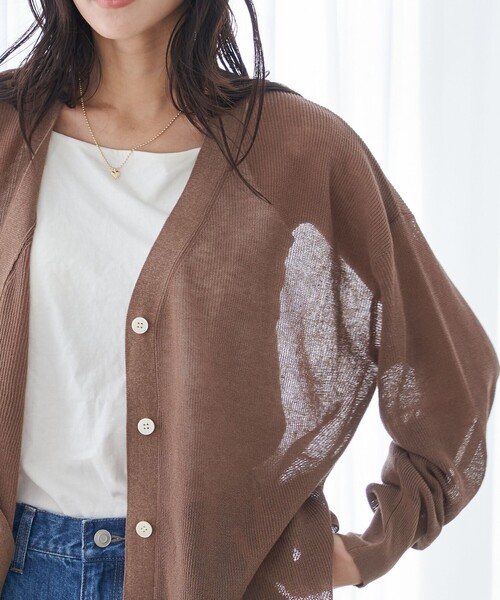 coen(コーエン)の「サラコカタアゼVネックニットカーディガン(カーディガン/ボレロ・レディース・ライトグレー/コバルトブルー/モカ/ダークグレー・FREE)」の20枚目の写真