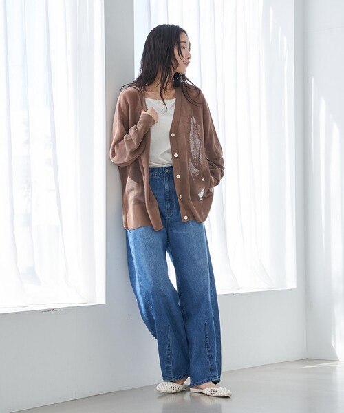 coen(コーエン)の「サラコカタアゼVネックニットカーディガン(カーディガン/ボレロ・レディース・ライトグレー/コバルトブルー/モカ/ダークグレー・FREE)」の21枚目の写真