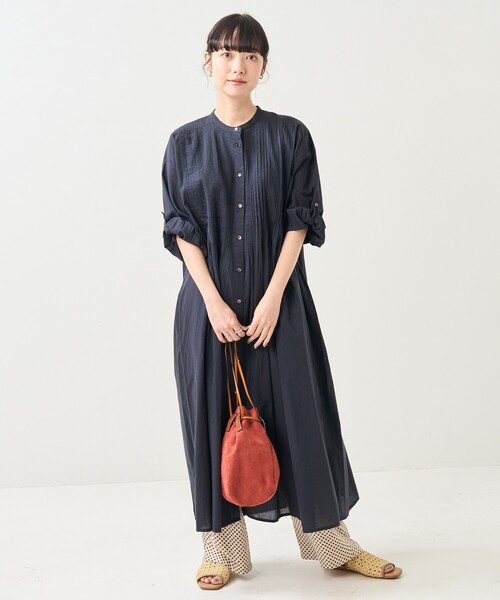 pot and tea カーキ インドピンタックワンピース pot and tea カーキ インドピンタックワンピース pot and tea カーキ