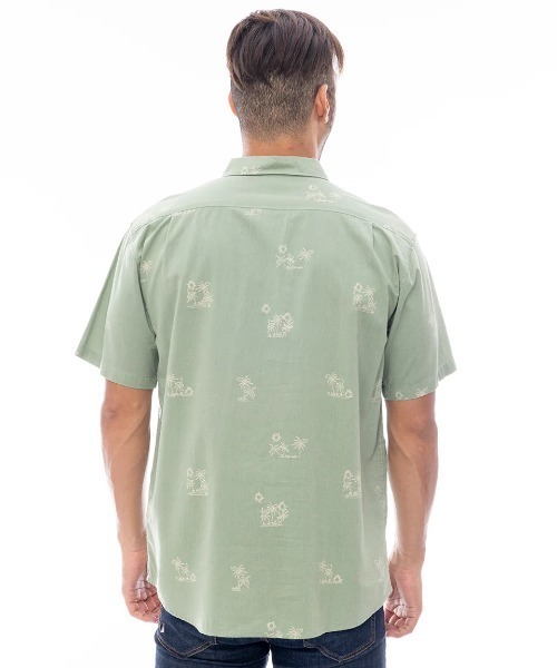 BILLABONG(ビラボン)の「BILLABONG メンズ SUNDAYS MINI SS 半袖シャツ 【2025年春夏モデル】/ビラボン総柄プリント半袖シャツ(シャツ/ブラウス・メンズ・モスグリーン/ブラック/クリーム・X-LARGE/MEDIUM/LARGE)」の5枚目の写真