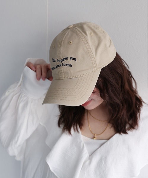 ap retro（アプレトロ）の「ウェーブロゴ刺繍ピグメント加工キャップ / 紫外線対策（キャップ・レディース・チャコール/ベージュ/ボルドー/ブラック・FREE）」の8枚目の写真