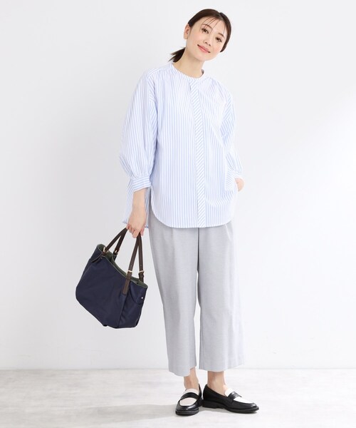 セール】【夏SALE／E‐QUALITY／手洗い可】ストライプシャツ