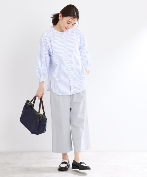 セール】【夏SALE／E‐QUALITY／手洗い可】ストライプシャツ
